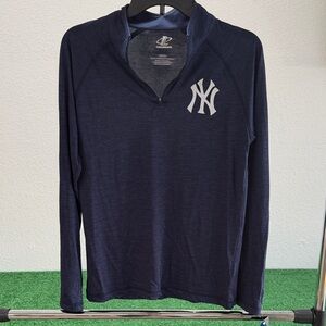 Logo Athletic New York Yankees Navy Quarter-Zip Pullover Men’s Small DRI-FIT